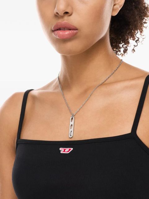 Diesel oval d logo pendant necklace - Silver - zdjęcie produktu nr 2