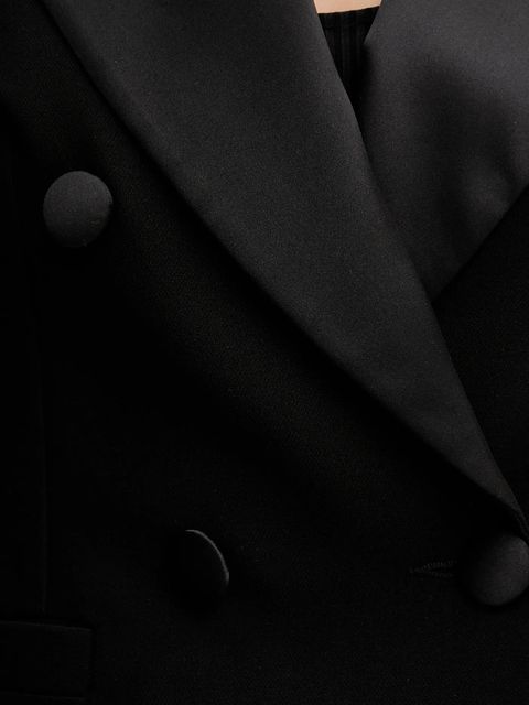 Morgan marynarka kolor czarny dwurzędowa gładka VJOEN.F