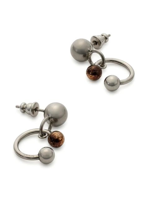 LEMAIRE Rattle brass earrings - Silver