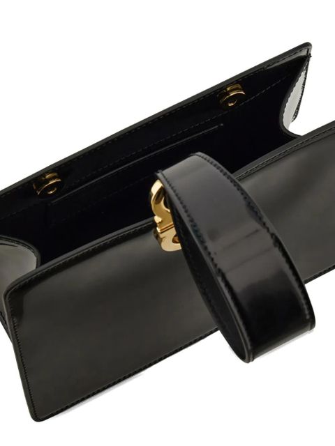 Ferragamo geometric leather handbag - Black