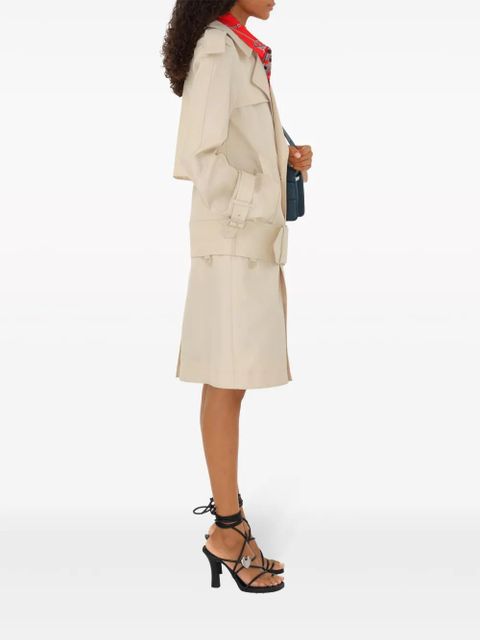 Burberry double-breasted short trench coat - Neutrals