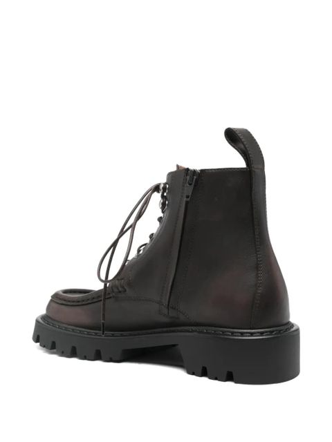 LOEWE lace-up zip-fastening boots - Brown
