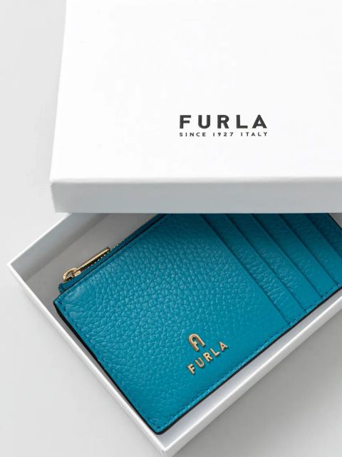 Furla portfel skórzany damski kolor turkusowy WP00310 HSF000 TR400