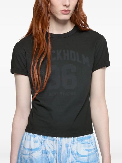 Acne Studios logo-print short-sleeve T-shirt - Black