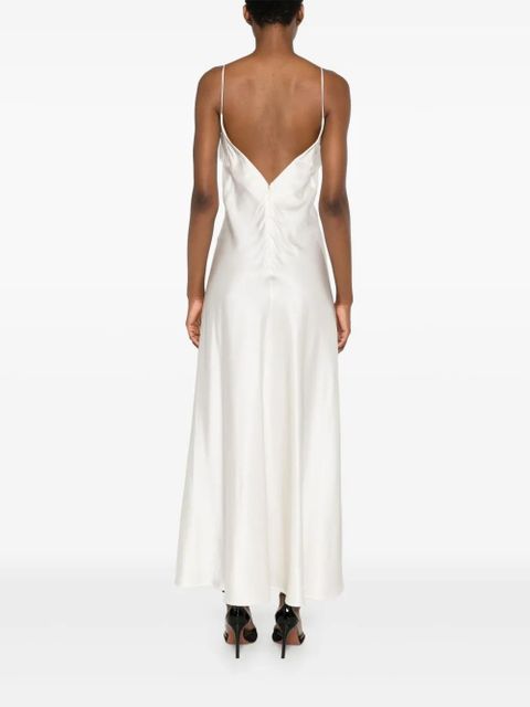 Jil Sander satin midi dress - White
