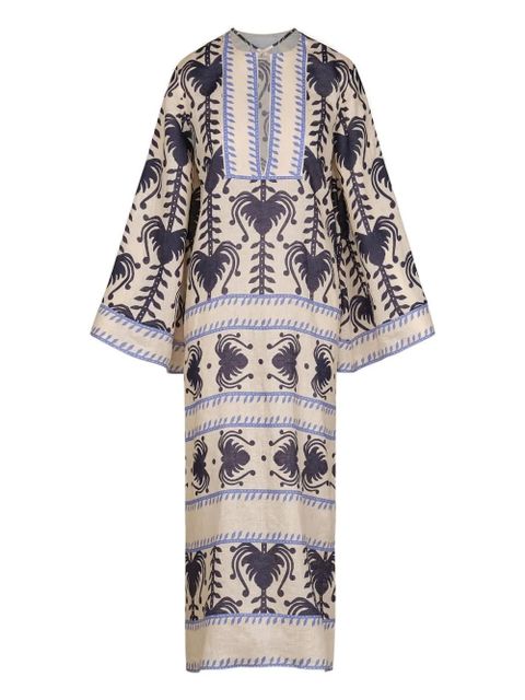 Johanna Ortiz Wild Savannah printed midi dress - Neutrals - zdjęcie produktu nr 1