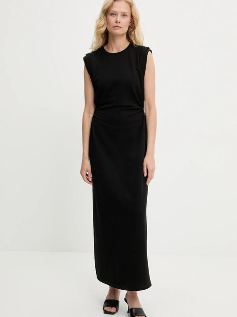 Answear.LAB sukienka kolor czarny maxi prosta - zdjęcie produktu nr 2