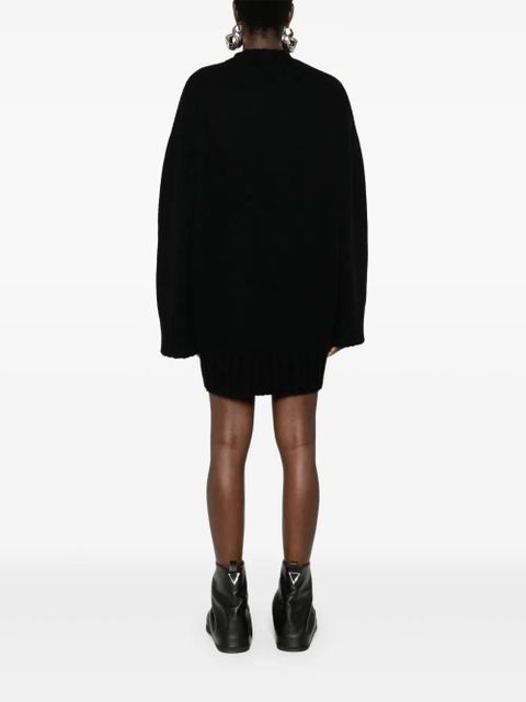 The Attico knitted sweater dress - Black