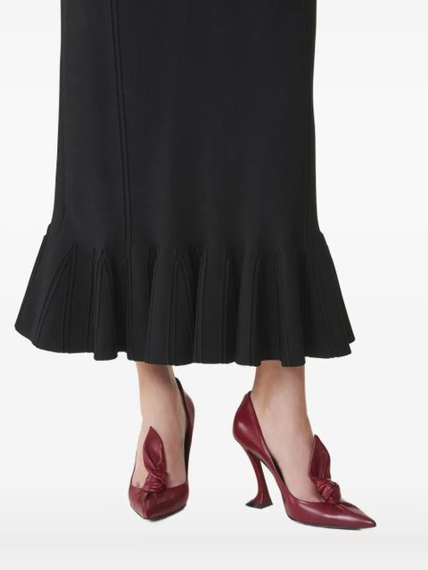 Lanvin knotted pointed-toe pumps - Red