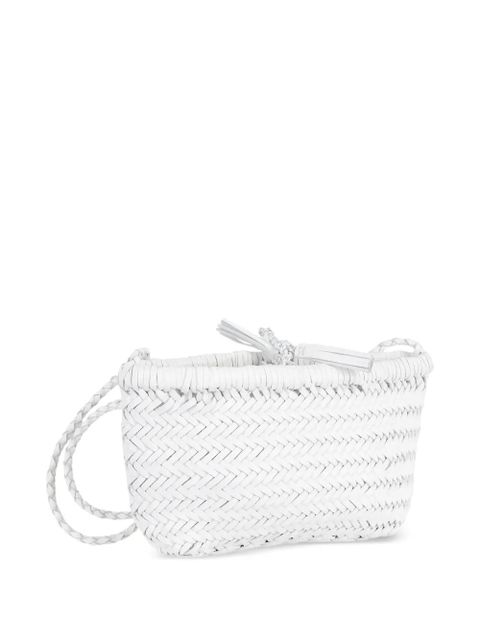 DRAGON DIFFUSION braided tassel-detail shoulder bag - White