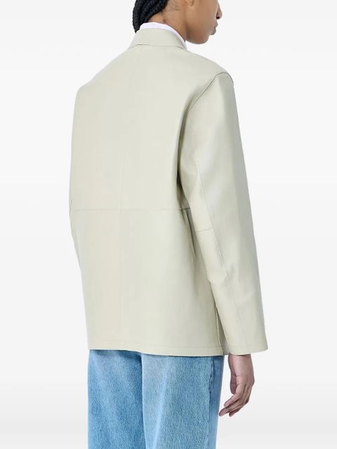 TOTEME single-breasted leather blazer - Neutrals