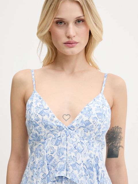 Hollister Co. sukienka kolor biały mini rozkloszowana KI359-5239