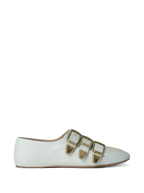 Chloé Susanna buckle-detail leather loafers - Neutrals - zdjęcie produktu nr 1