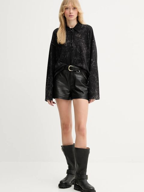 Gestuz longsleeve bawełniany kolor czarny 10910662