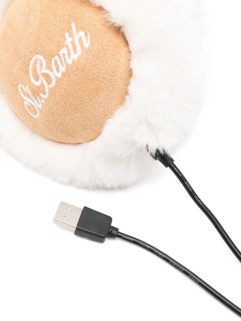 MC2 Saint Barth logo-embroidered earmuffs - Neutrals - zdjęcie produktu nr 2