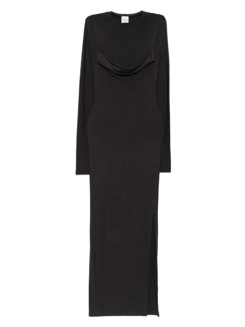 Nanushka cowl-neck side-split maxi dress - Grey - zdjęcie produktu nr 1