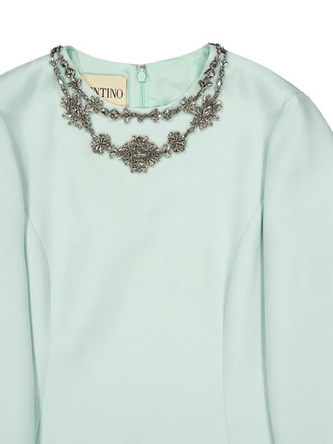 Valentino Garavani crepe couture embroidered midi dress - Green - zdjęcie produktu nr 2