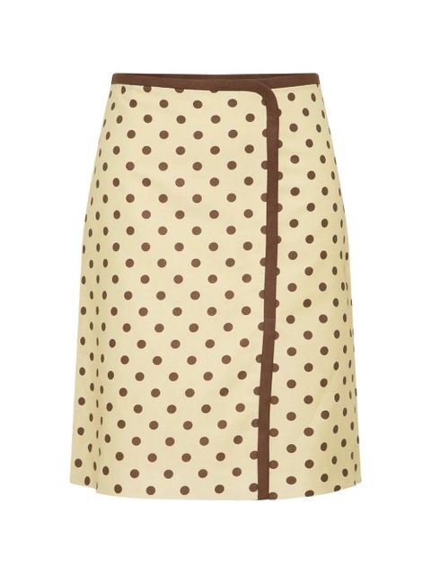 Posse polka-dot trimmed midi skirt - Neutrals - zdjęcie produktu nr 1