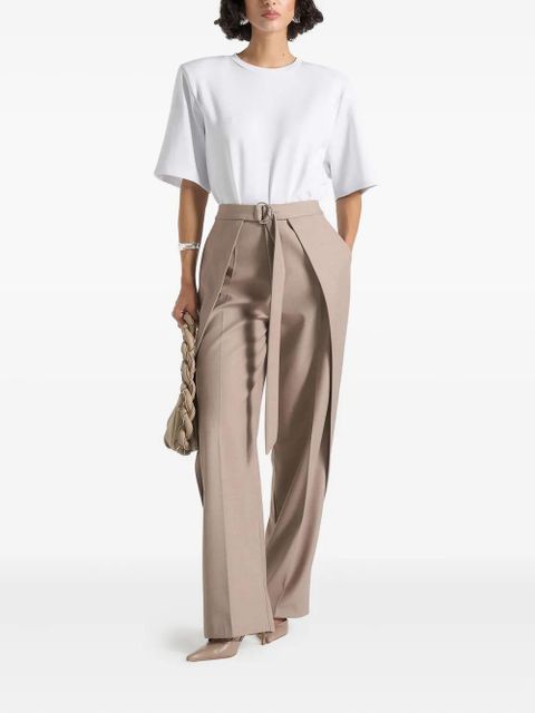 Manière De Voir Mia wide-shoulder bodysuit T-Shirt - White - zdjęcie produktu nr 2