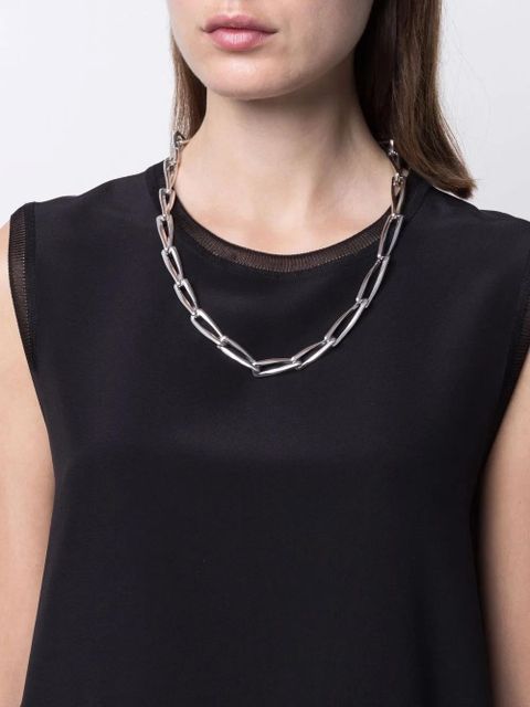 Missoma graduated chunky twisted link necklace - Silver