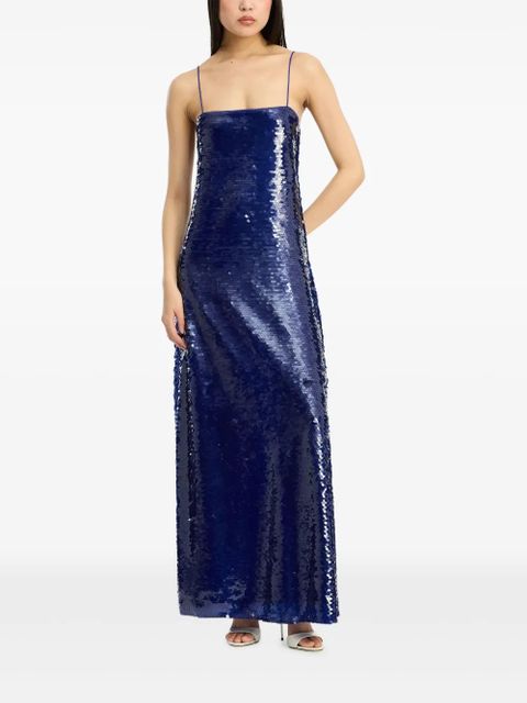 ROTATE BIRGER CHRISTENSEN embellishment maxi dress - Blue