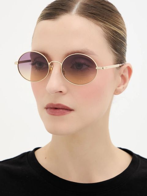 Chloé okulary przeciwsłoneczne damskie kolor złoty CH0326S - zdjęcie produktu nr 1