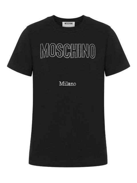 Moschino embellished cotton T-shirt - Black - zdjęcie produktu nr 1