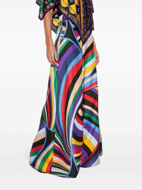 PUCCI Iride-print silk trousers - Purple