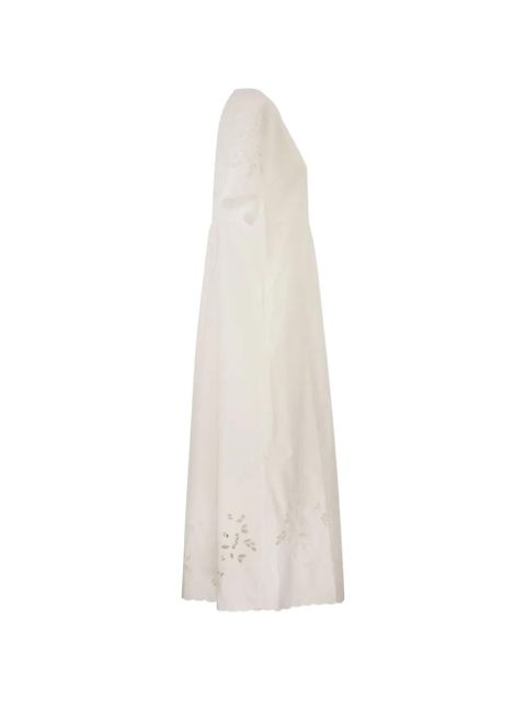 Weekend Max Mara embroidered V-neck dress - White