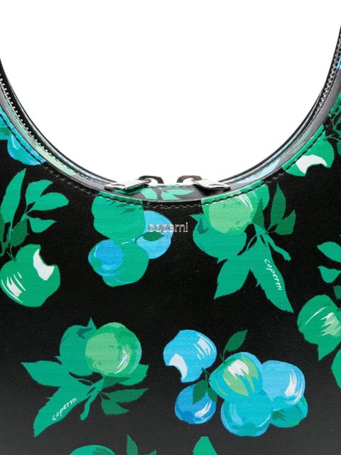 Coperni Swipe floral-print shoulder bag - Black