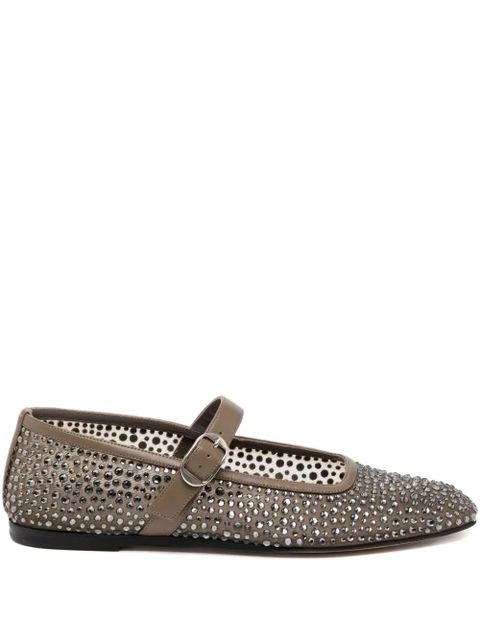 Le Monde Beryl crystal-embellished ballet flats - Brown - zdjęcie produktu nr 1