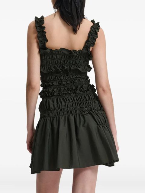 Cecilie Bahnsen smocked ruffled dress - Green - zdjęcie produktu nr 2