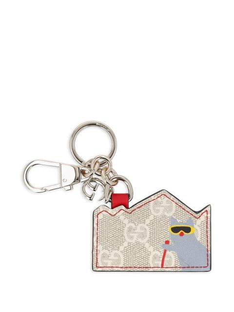 Gucci printed-charm keyring - Neutrals - zdjęcie produktu nr 1