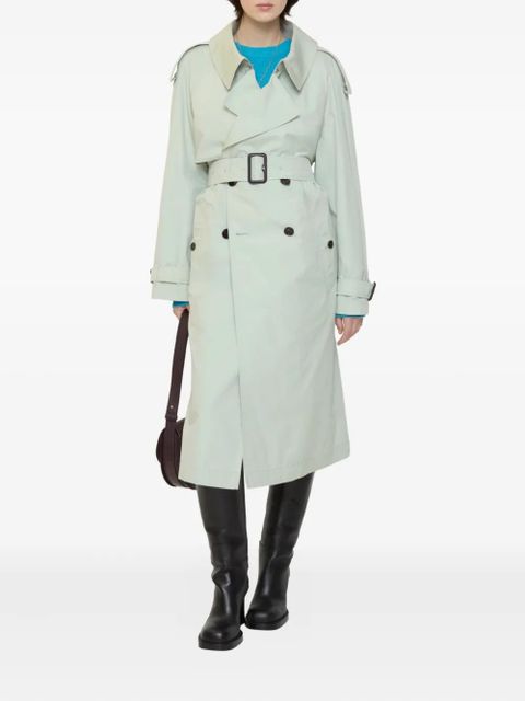 Burberry double-breasted belted trench coat - Green