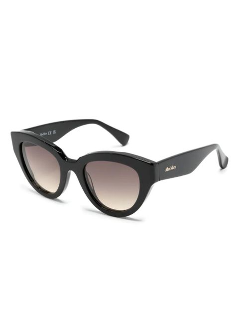 Max Mara Eyewear logo-print cat-eye frame sunglasses - Black