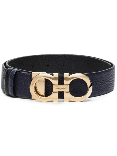 Ferragamo leather Gancini buckle belt - Blue - zdjęcie produktu nr 1
