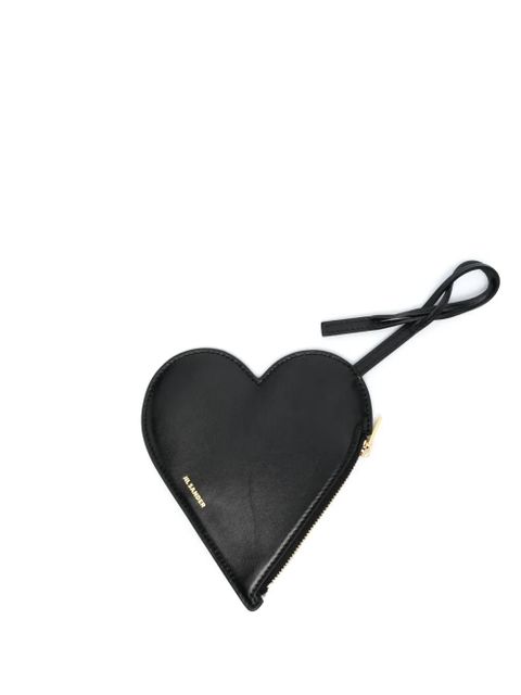 Jil Sander logo-lettering heart-shape wallet - Black - zdjęcie produktu nr 1