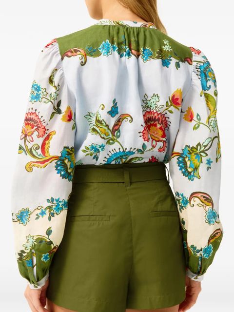 Marie Oliver Kendra floral print blouse - Blue