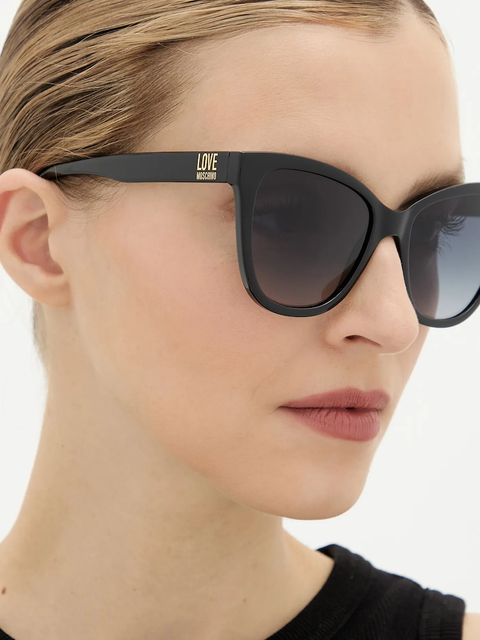 Love Moschino okulary przeciwsłoneczne damskie kolor czarny MOL097/S - zdjęcie produktu nr 2