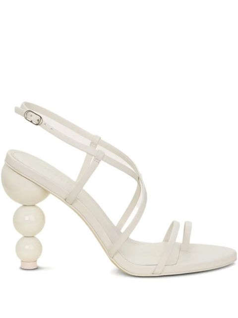 Cult Gaia 95mm Robyn sphere-heel crisscross heeled sandals - White - zdjęcie produktu nr 1