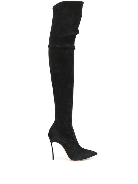 Casadei over-the-knee heeled boots - Black - zdjęcie produktu nr 1