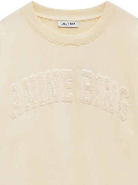 ANINE BING Harry logo-detail sweatshirt - Yellow