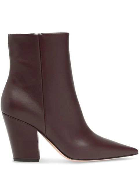 Gianvito Rossi 85mm Keinna Bootie pointed-toe boots - Red - zdjęcie produktu nr 1