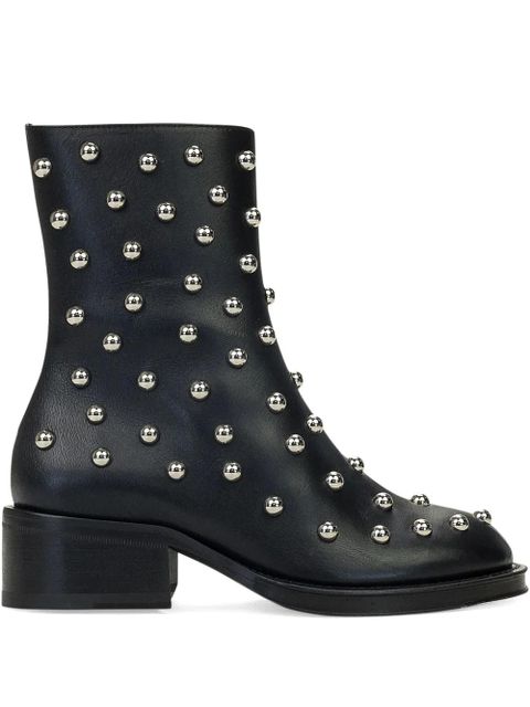 Lanvin stud-embellished zip boots - Black - zdjęcie produktu nr 1