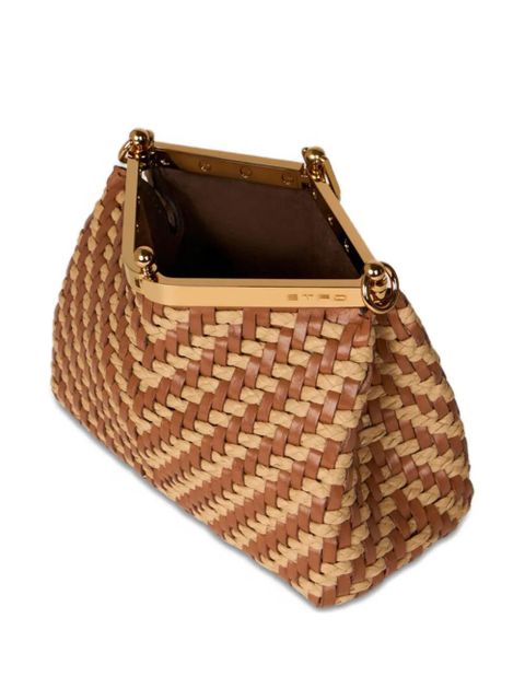 ETRO small Vela woven shoulder bag - Brown