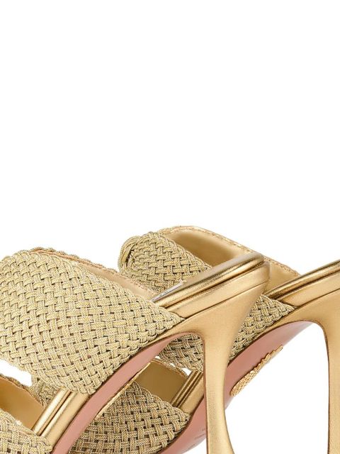 Aquazzura woven knot-detail sandals - Gold