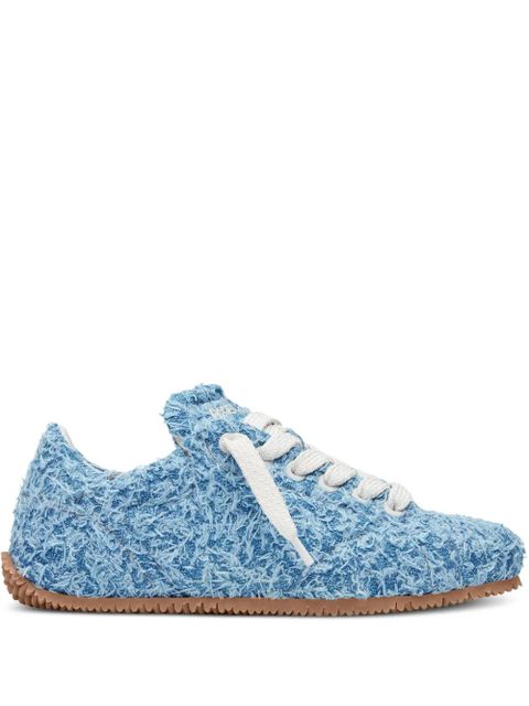 Axel Arigato Tact frayed-denim lace-up sneakers - Blue - zdjęcie produktu nr 1