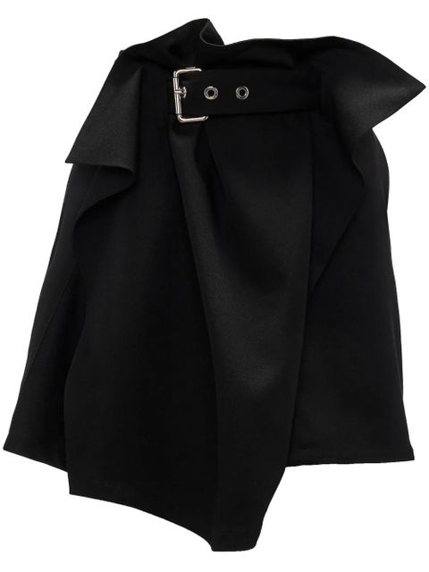 JW Anderson asymmetric draped wool mini skirt - Black - zdjęcie produktu nr 1