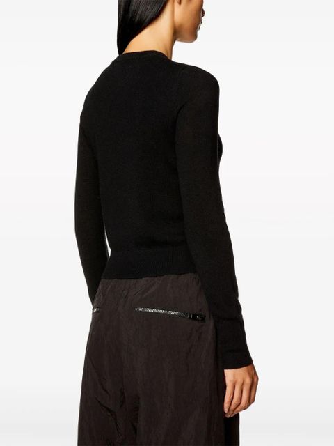 Diesel M-Areesax logo-plaque jumper - Black