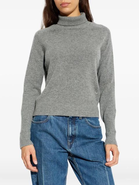 Victoria Beckham roll-neck logo-detailed sweater - Grey - zdjęcie produktu nr 2